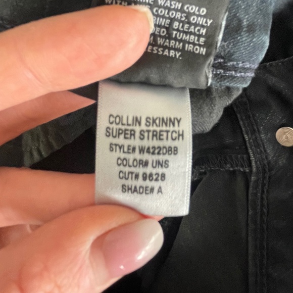 Hudson Collins Skinny Super Stretch Jeans Size 31 Black - Picture 6 of 10